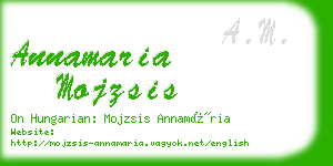 annamaria mojzsis business card